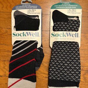 NWT 2 pairs Sockwell Men's Dapper II | Moderate Graduated Compression Socks XL